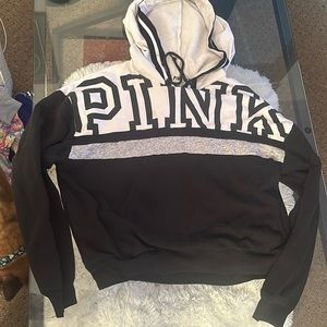 Black and white PINK hoodie